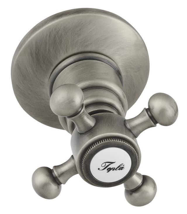 ANTEA podtynkowa bateria prysznicowa, retro, nikiel szczotkowany, 2 wyjścia