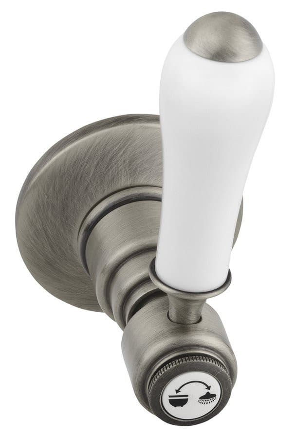 ANTEA podtynkowa bateria prysznicowa, retro, nikiel szczotkowany, 2 wyjścia