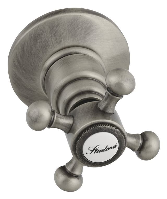 ANTEA podtynkowa bateria prysznicowa, retro, nikiel szczotkowany, 2 wyjścia