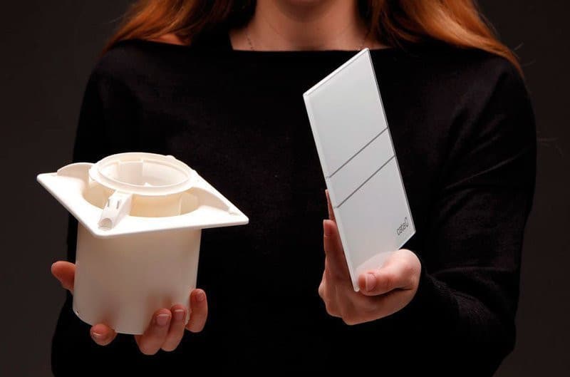 Wentylator łazienkowy E-100 GBT 8W czarny z timerem 100 mm