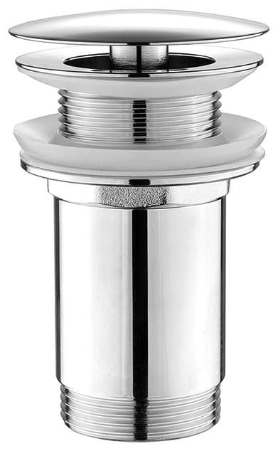 Korek umywalkowy niezamykany 5/4, klik-klak, duży, chromowany