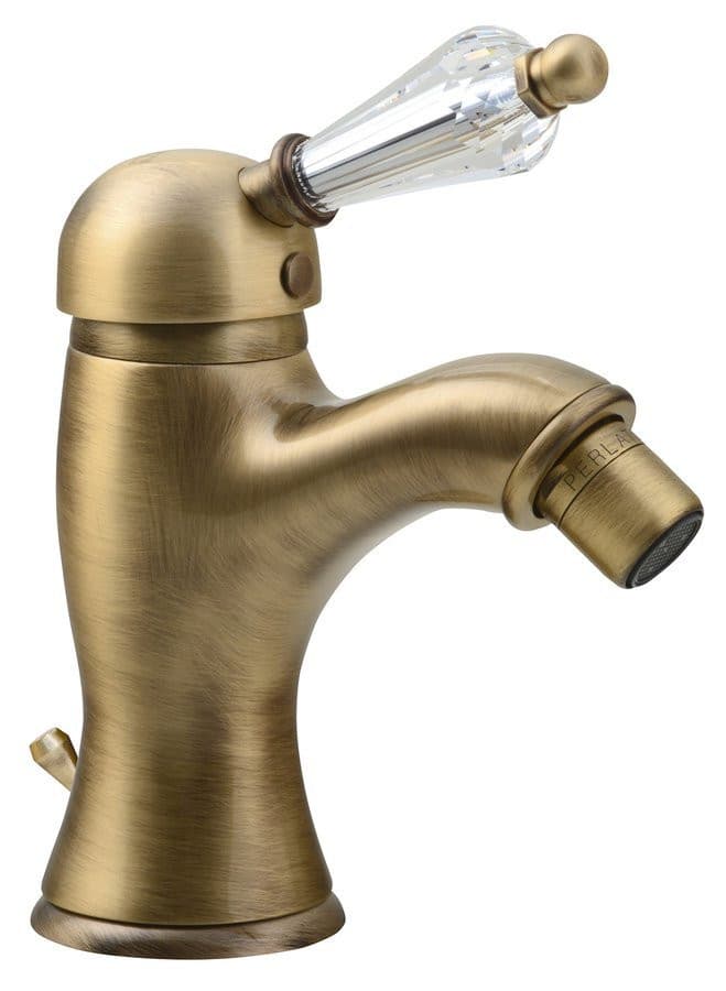 KIRKÉ CRYSTAL bateria bidetowa stojąca brąz z kryształowym uchwytem