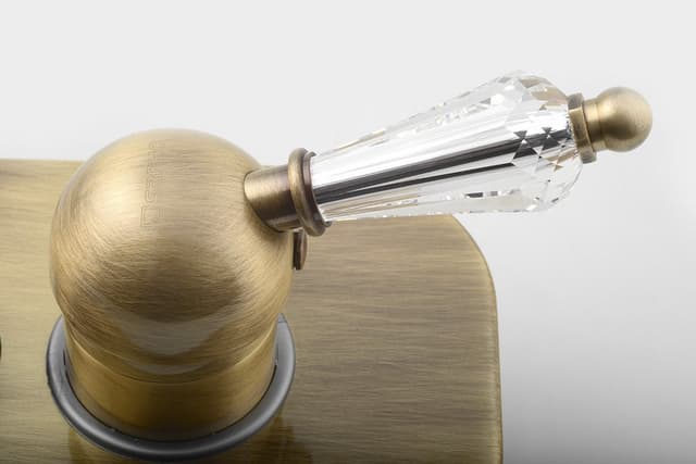 KIRKÉ CRYSTAL bateria prysznicowa podtynkowa 2-funkcyjna brązowa z kryształem