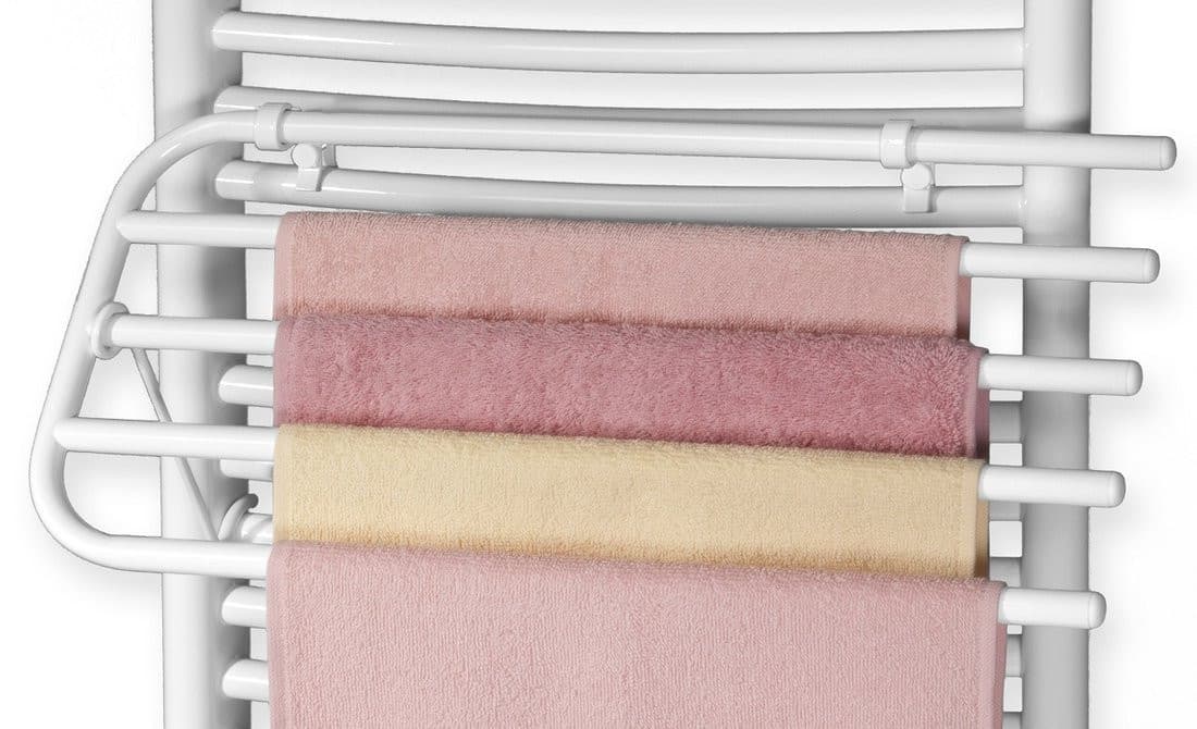 Wieszak na 4 ręczniki 60 cm biały uniwersalny na grzejnik