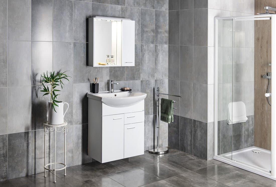 Szafka umywalkowa ZOJA biała z szufladą i drzwiczkami 61,5x74x32 cm