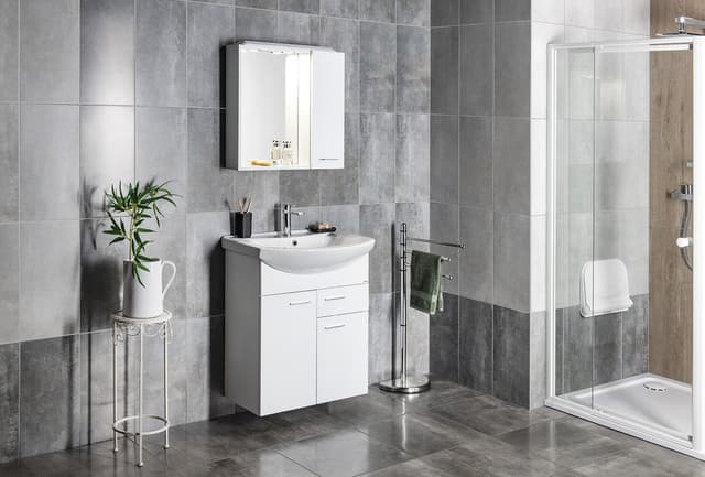 Szafka umywalkowa ZOJA biała z szufladą i drzwiczkami 61,5x74x32 cm