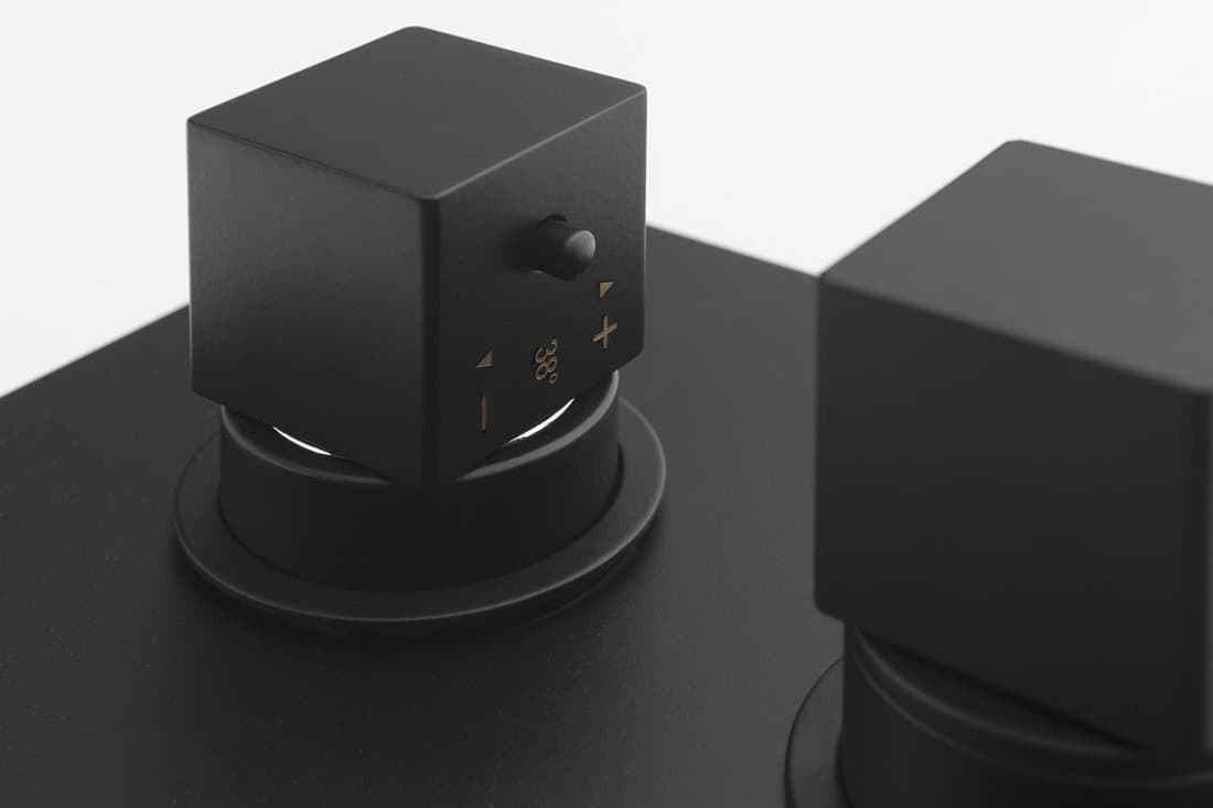 DIMY bateria prysznicowa podtynkowa, termostatyczna, 2 wyjścia, czarna matowa