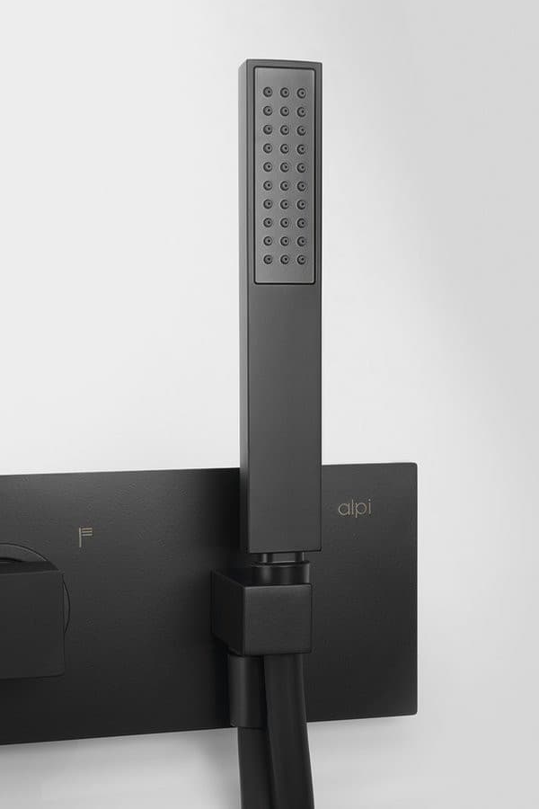 DIMY podtynkowa bateria prysznicowa termostatyczna z główką, 2 wyjścia, czarny mat