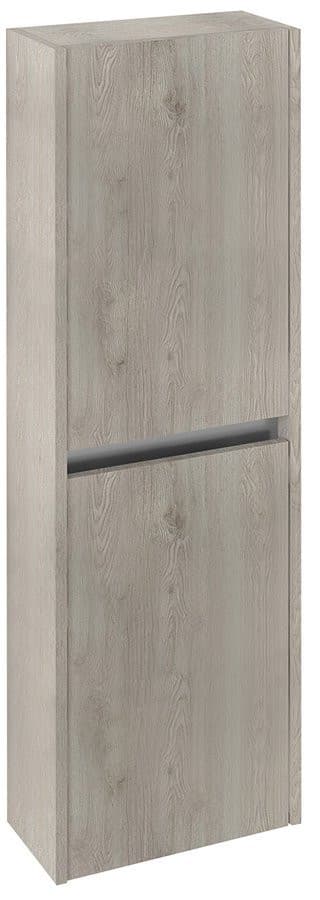 NIRONA wysoka szafka 40x140x20cm, 2 drzwiczki, dąb Mocca, uniwersalne otwieranie