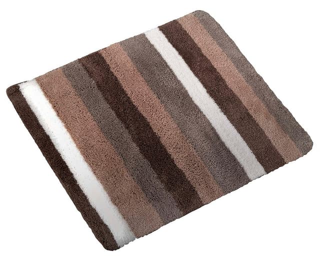 CARL dywanik łazienkowy 55x50cm z antypoślizgiem,mikrofibra poliestrowa, brązowy