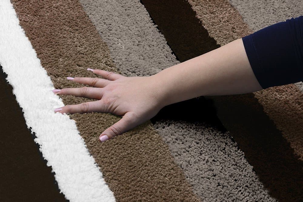 CARL dywanik łazienkowy 55x50cm z antypoślizgiem,mikrofibra poliestrowa, brązowy