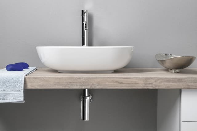 ERIDAN umywalka nablatowa 50x35 cm kompozytowa biała