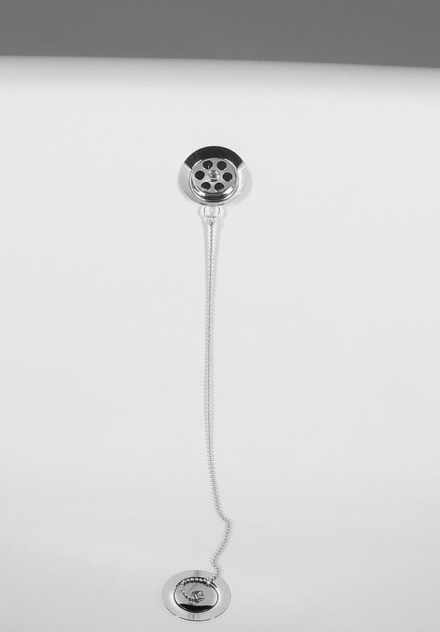 REGATA wanna wolnostojąca 175x85x61 cm z nogami chromowanymi, czarno-biała