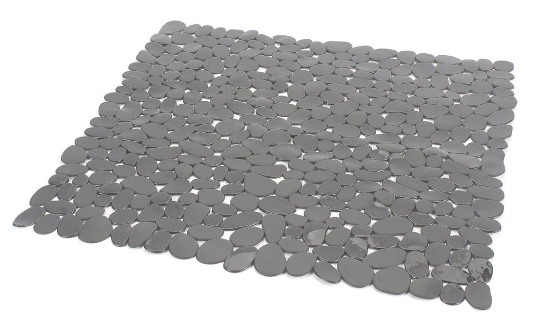 RIVER dywanik antypoślizgowy do kabiny prysznicowej, PVC szary 54x54cm