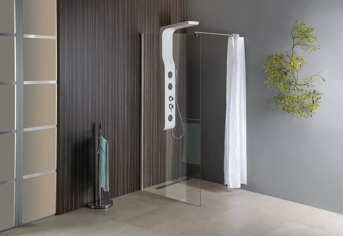 Ścianka prysznicowa WALK-IN 1100 mm szkło czyste ze wspornikiem