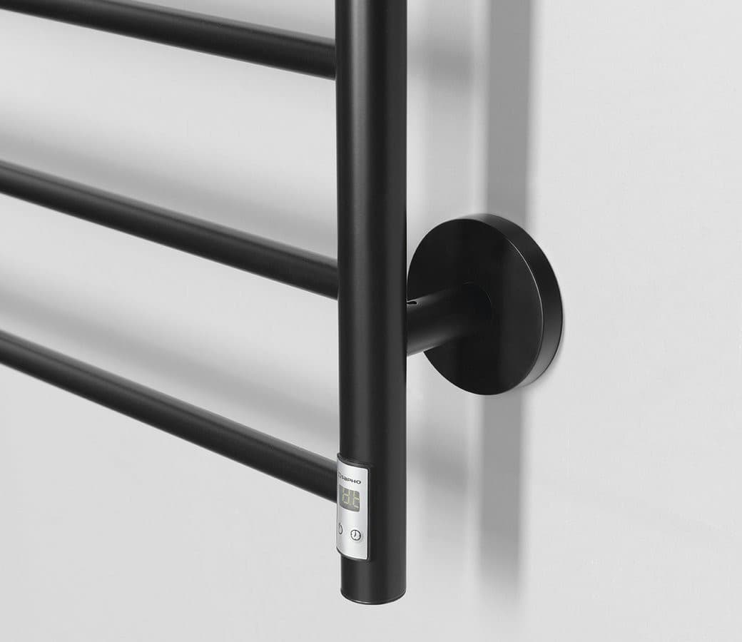 Adapter do połączenia kabla okrągły czarny mat 90x75 mm Sapho