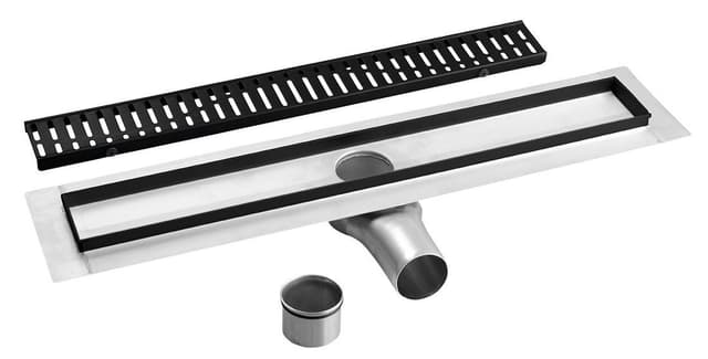 MANUS ONDA odpływ liniowy ze stali nierdzewnej z rusztem, długość 950 mm, DN50, czarny mat