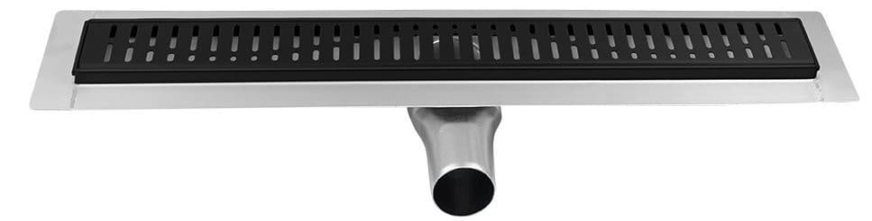 MANUS ONDA odpływ liniowy ze stali nierdzewnej z rusztem, długi 1250 mm, DN50, czarny mat