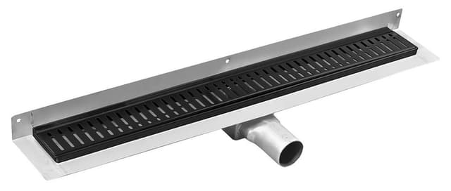 MANUS ONDA odpływ liniowy ze stali nierdzewnej z rusztem, ścienny, L-650, DN50, matowy czarny