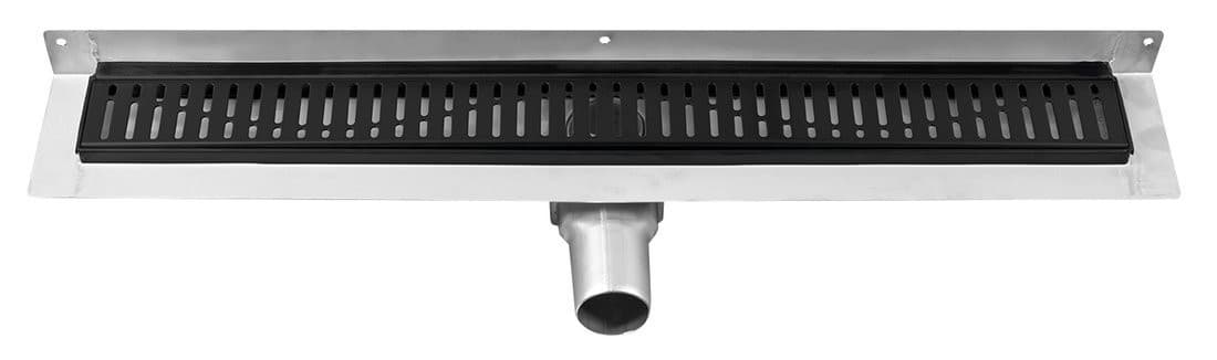 MANUS ONDA odpływ liniowy, stal nierdzewna, naścienny, L-750, DN50, czarny mat