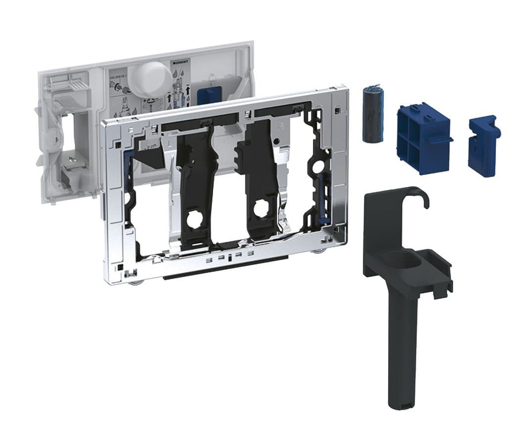 GEBERIT DUOFRESH pojemnik na kostkę do spłuczki Sigma 12 cm chromowany