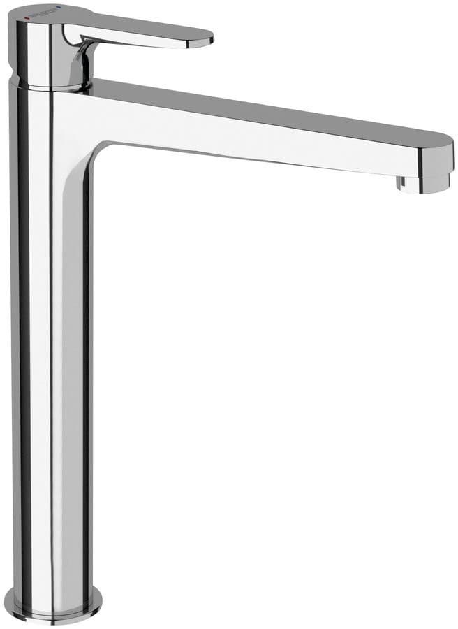 SIEGER wysoka bateria umywalkowa z przedłużoną wylewką chrom