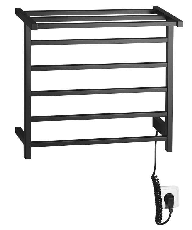 ELZOR elektryczna suszarka na ręczniki 500x475 mm czarny mat