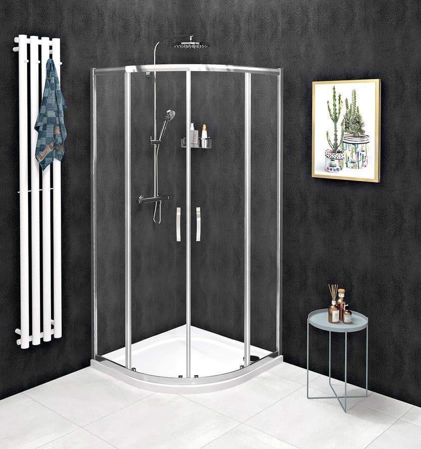 SIGMA SIMPLY półokrągła kabina prysznicowa 1000x1000mm (R550) z czystym szkłem