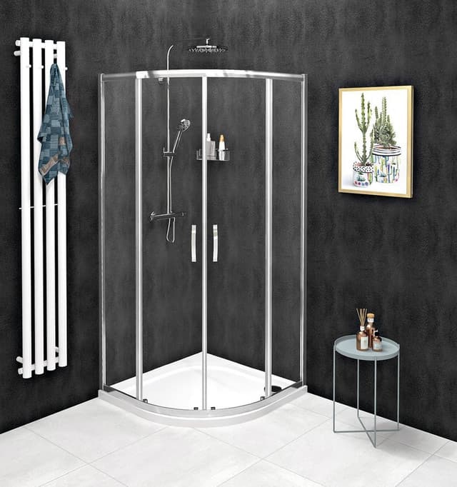 SIGMA SIMPLY półokrągła kabina prysznicowa 1000x1000mm (R550) z czystym szkłem
