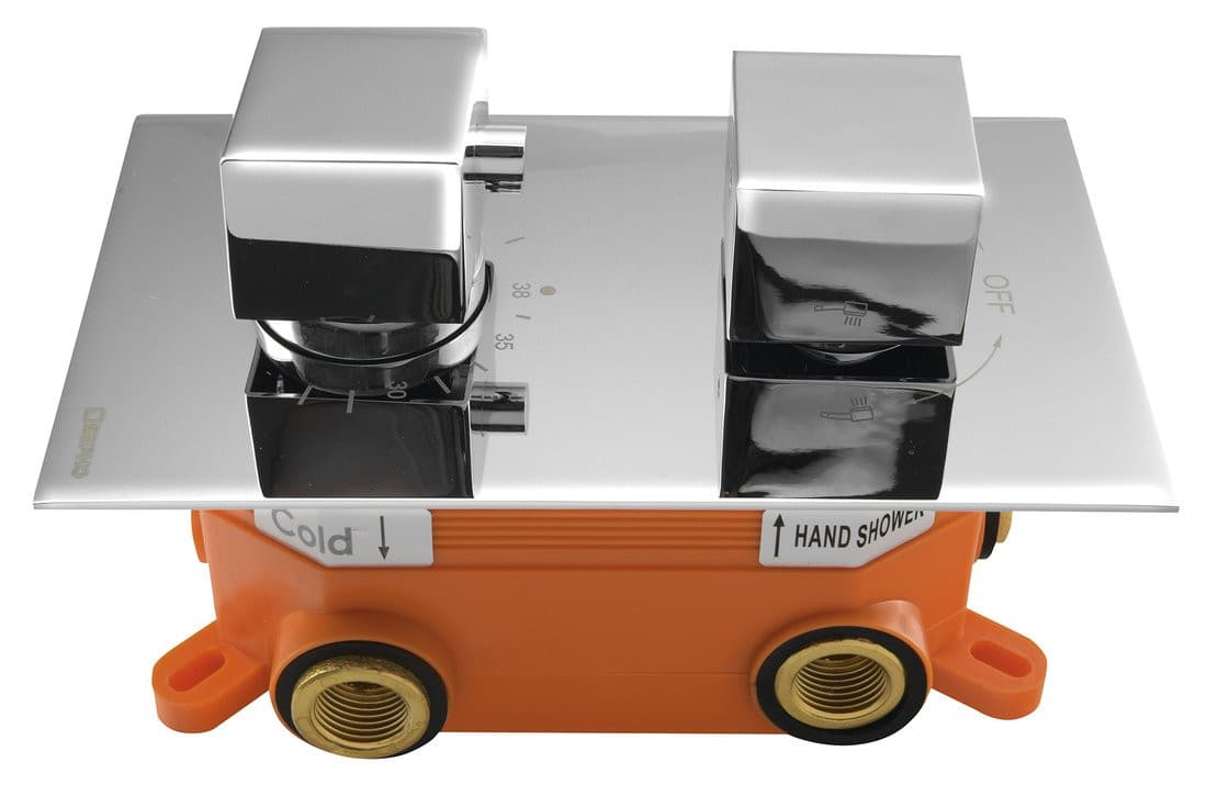 LATUS bateria termostatyczna podtynkowa, 2 wyjścia, chrom