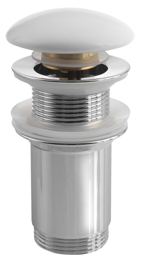 Korek umywalkowy klik-klak 5/4" ceramiczny grzybek biały 10-50 mm