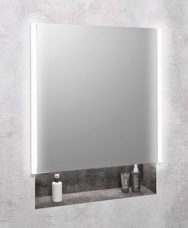 INTEGRA szafka z lustrem i oświetleniem LED, 65x70 cm, uniwersalne otwieranie