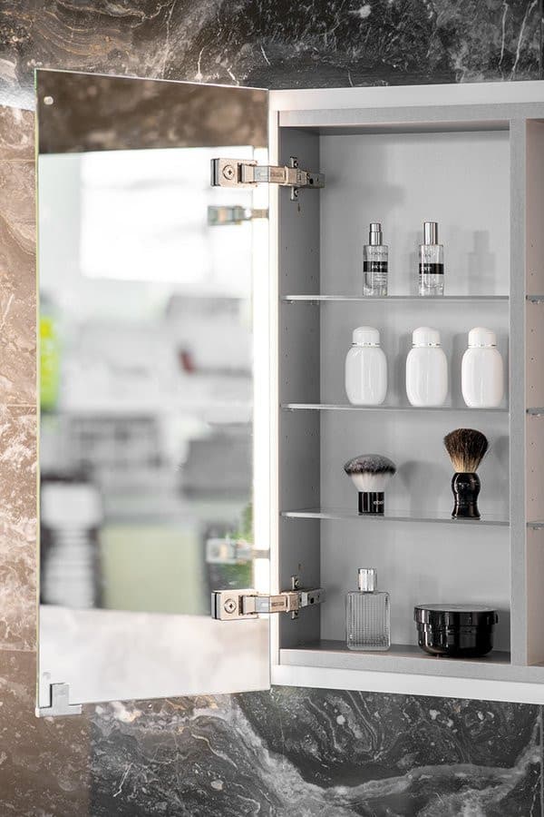 INTEGRA szafka z lustrem i oświetleniem LED, 65x70 cm, uniwersalne otwieranie