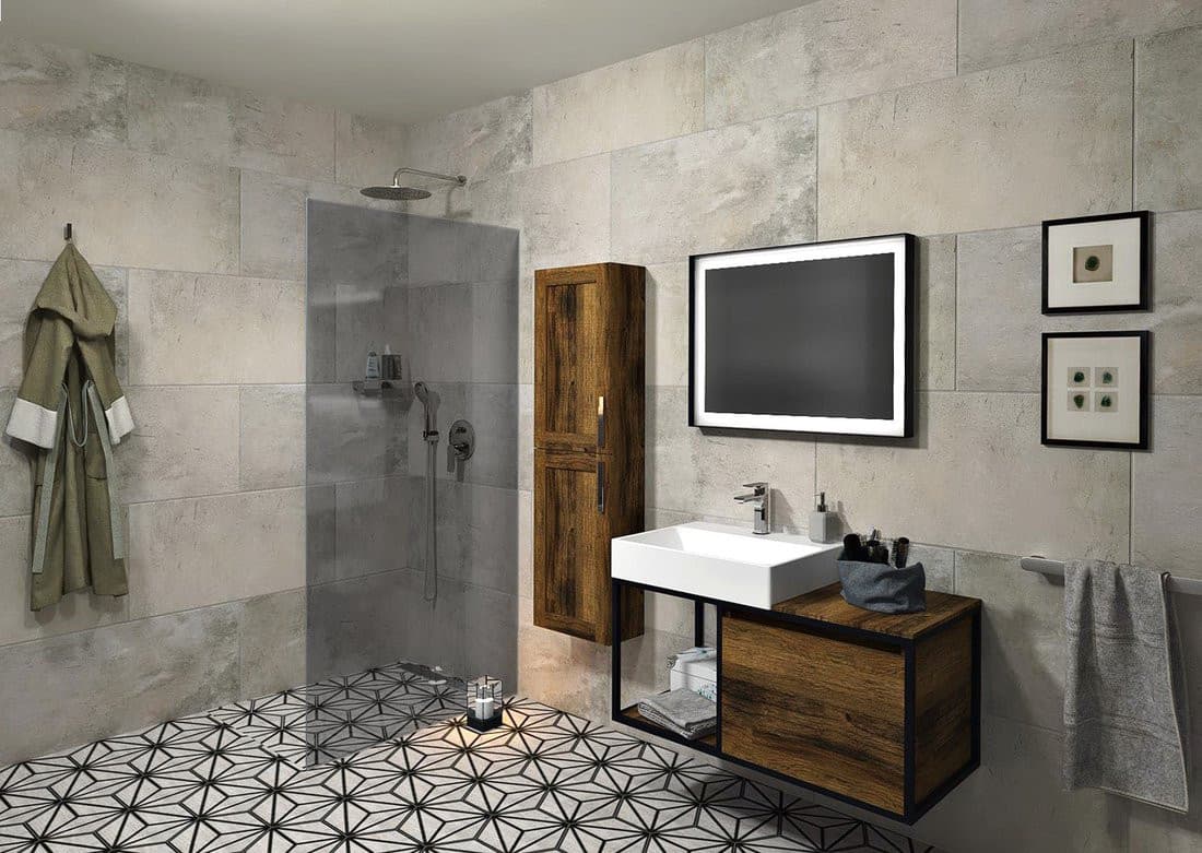 ARCHITEX zestaw montażowy szkła podłoga/ściana 1200 mm polerowane aluminium