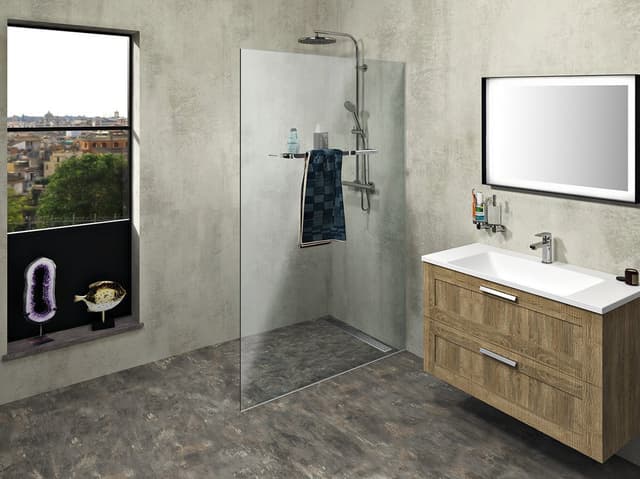 ARCHITEX zestaw montażowy szkła podłoga/ściana 1200 mm polerowane aluminium