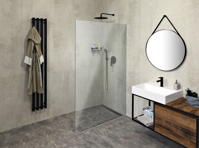 ARCHITEX zestaw montażowy szkła podłoga/ściana 1200 mm polerowane aluminium