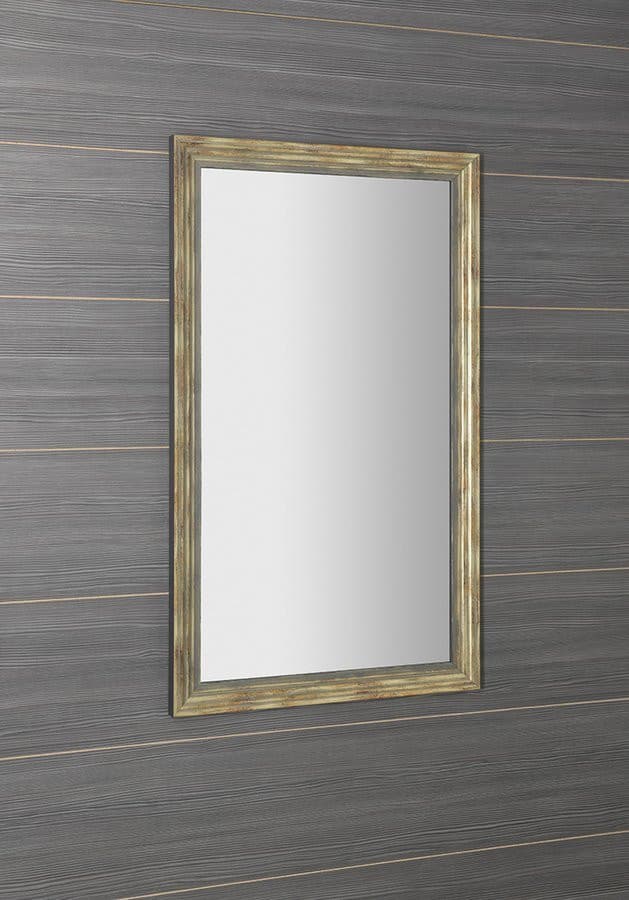 DEGAS lustro prostokątne w drewnianej ramie 716x1216mm, czarne/antyczne złoto