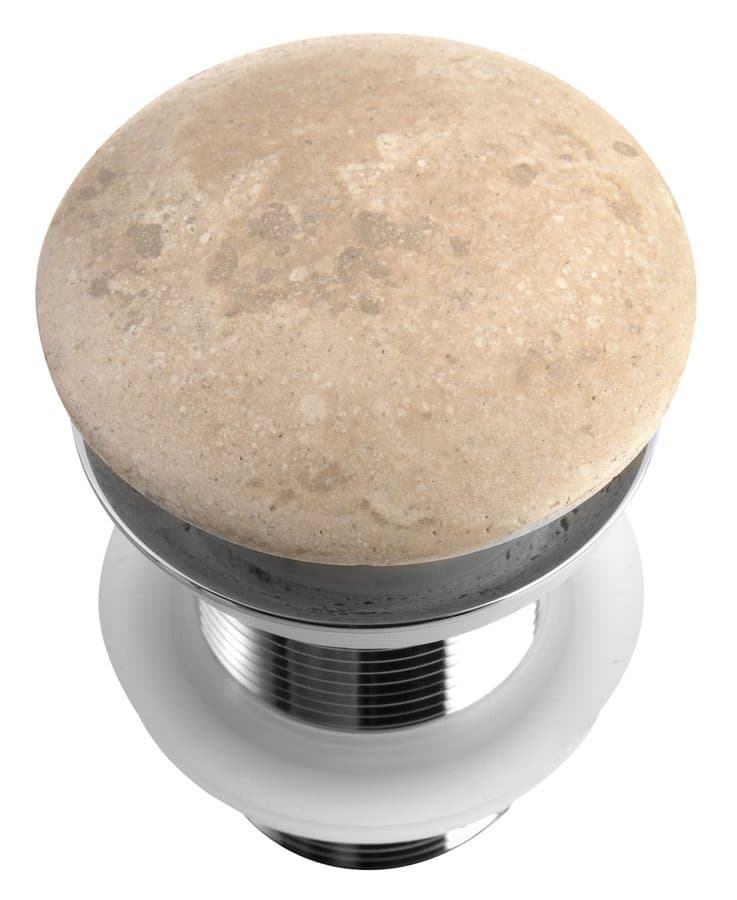 Blok korek umywalkowy 5/4 klik-klak grzybek trawertyn polerowany