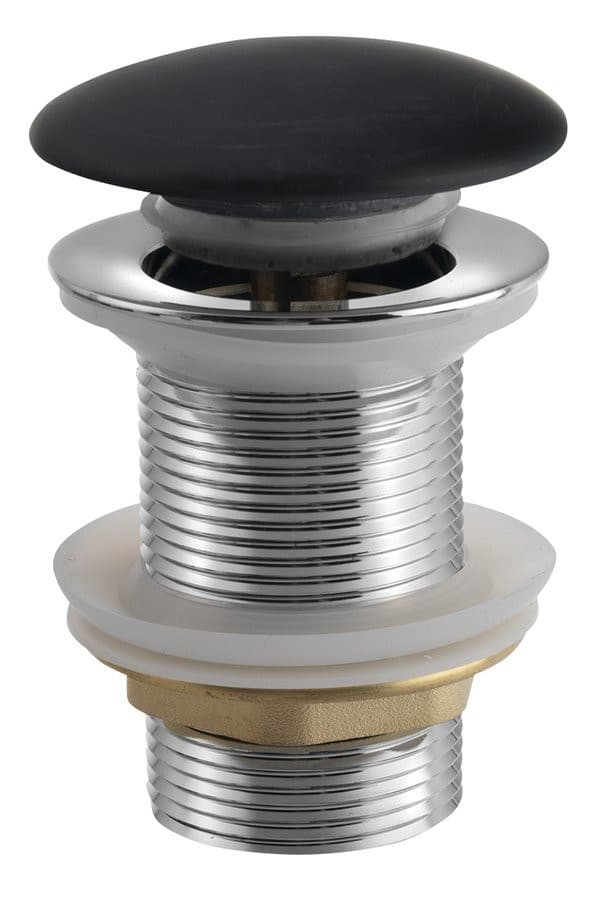 Blok korek umywalkowy 5/4" klik-klak czarny mat Sapho