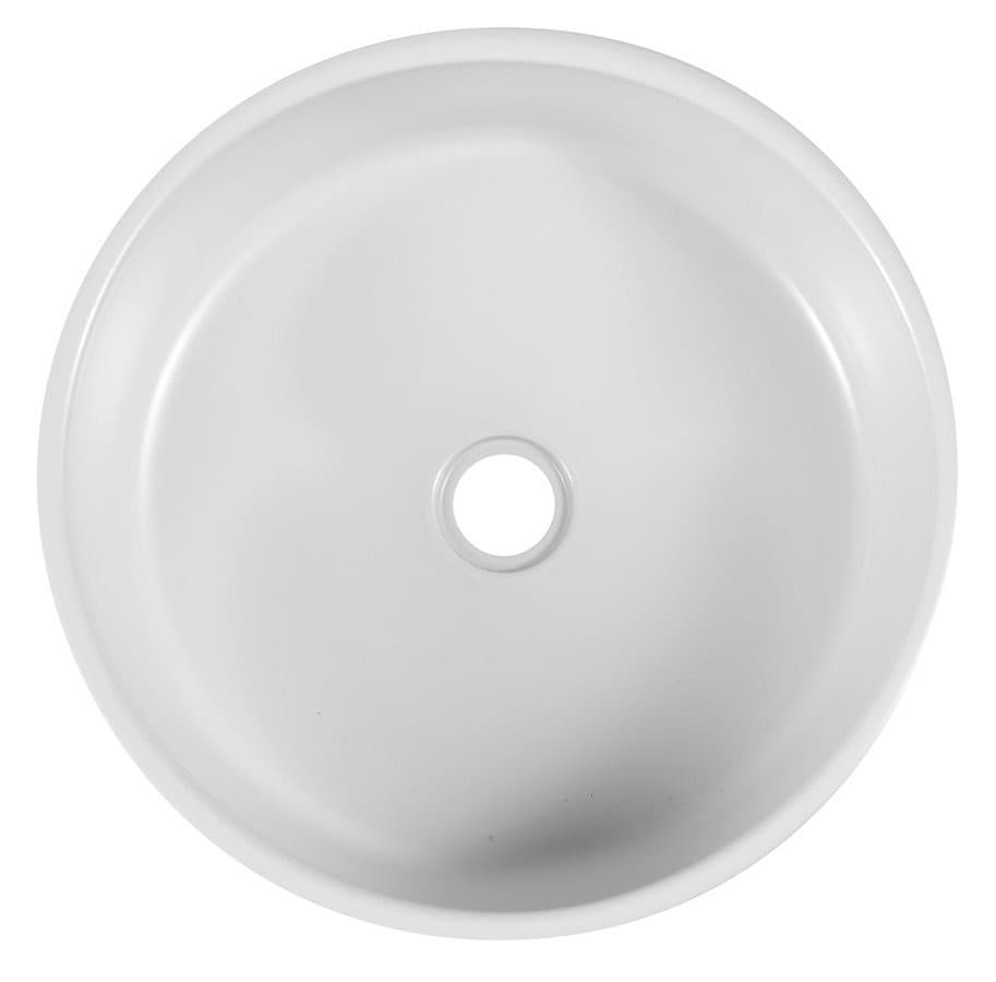 PRIORI umywalka ceramiczna nablatowa Ø 41 cm biała z niebieskim wzorem