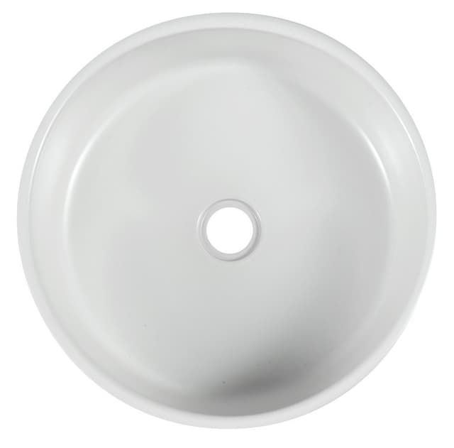 PRIORI umywalka ceramiczna nablatowa Ø 41 cm biała z niebieskim wzorem