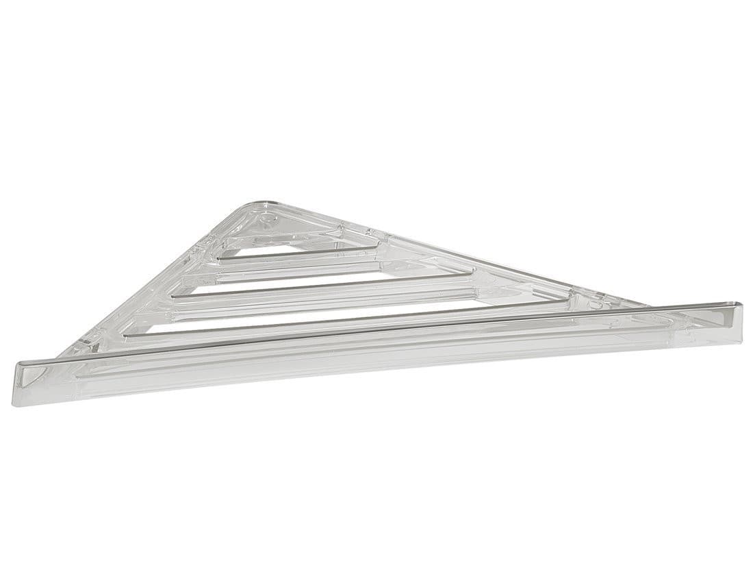 Półka narożna do kabiny prysznicowej 230x30x230 mm, przezroczysta ABS