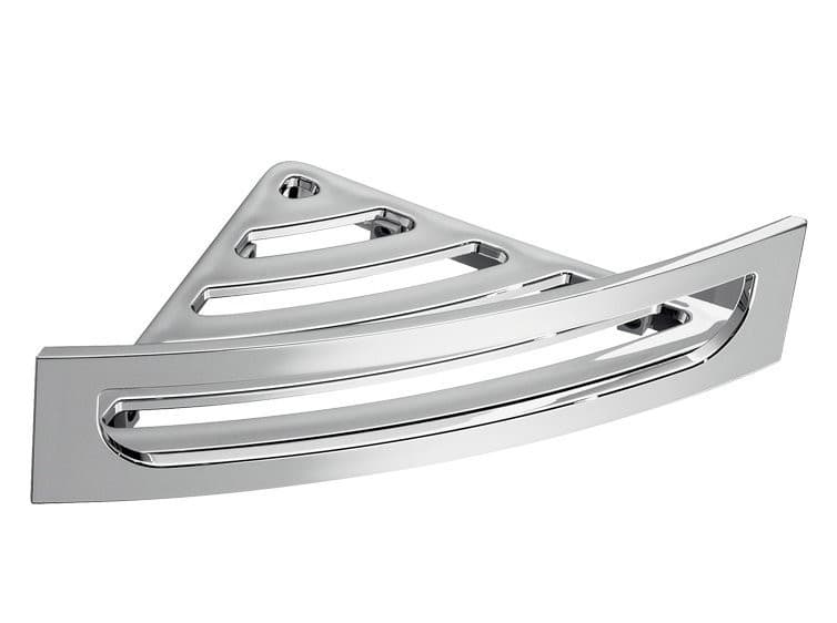 Półka narożna SMART z relingiem chrom 230x75x230 mm