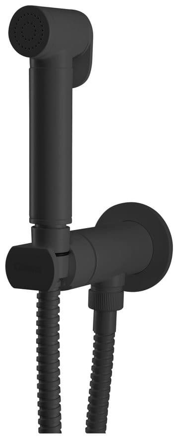 Podtynkowa bateria bidetowa czarny mat z głowicą progresywną