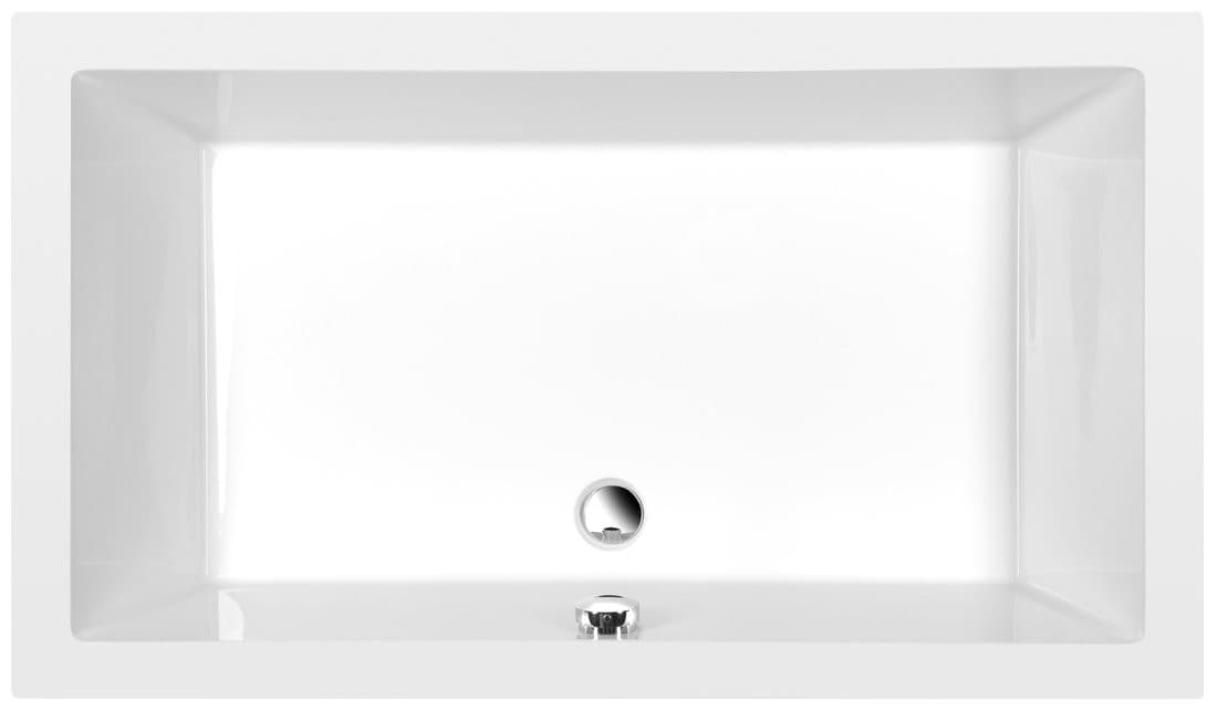 DEEP brodzik głęboki prostokątny 130x75x26 cm, biały