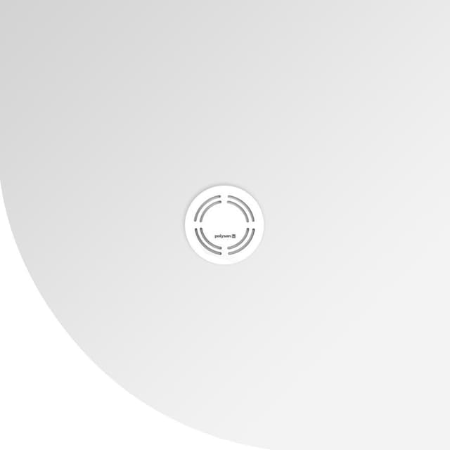 FLEXIA półokrągły brodzik kompozytowy, z opcją docinania 80x80cm R550