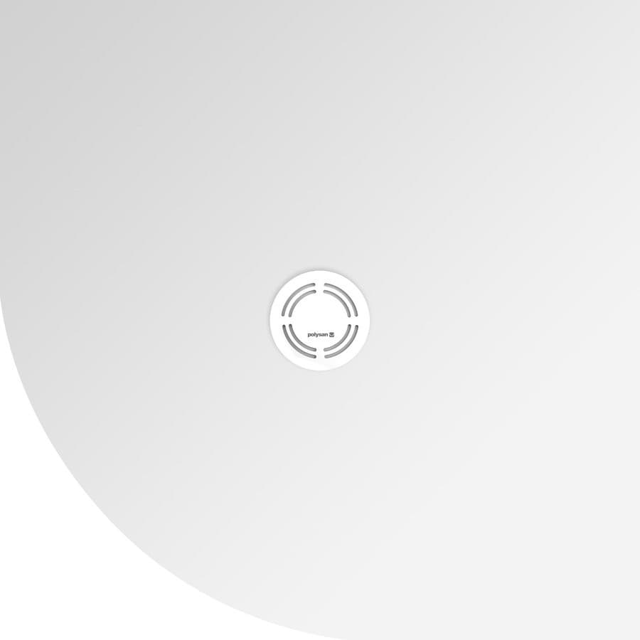 FLEXIA Półokrągły brodzik kompozytowy, 90x90cm, R550 z możliwością docinania