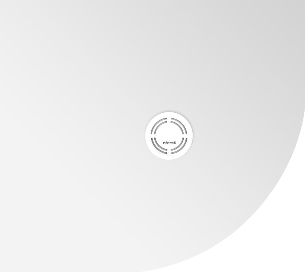 FLEXIA półokrągły brodzik kompozytowy, z możliwością docinania, 90x80cm, R550, lewy