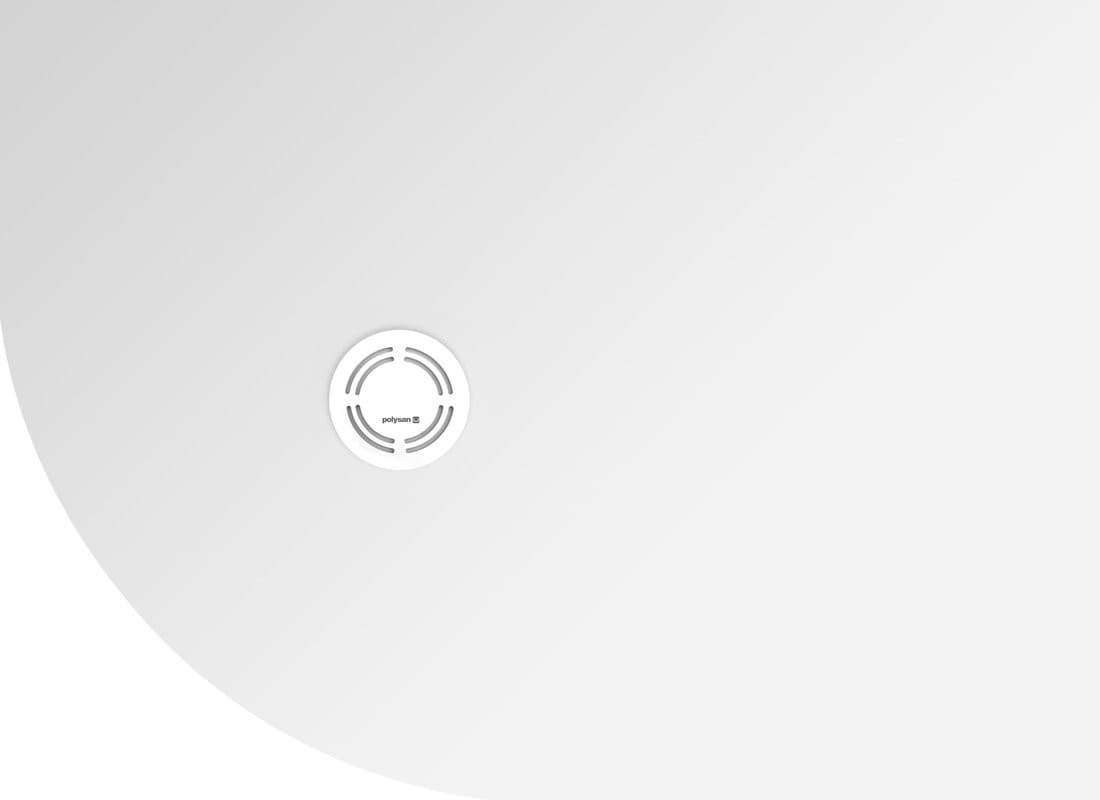 FLEXIA półokrągły brodzik kompozytowy, możliwość docinania, 110x80cm, R550, prawa