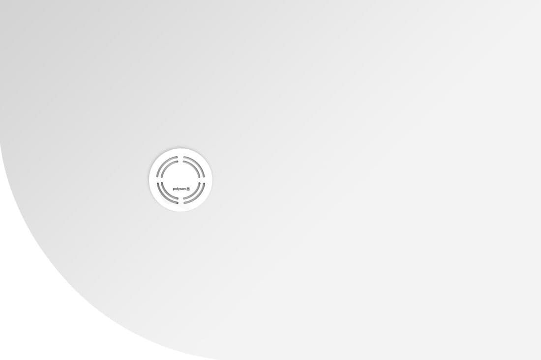 FLEXIA Półokrągły brodzik kompozytowy, możliwość docinania, 120x80cm, R550, prawy